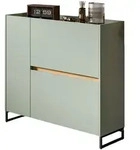 Inn.Furn Schuhkipper, Salbeigr&uuml;n, Eiche Artisan, Metall, Nachbildung,Eiche, 1