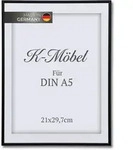 K-M&ouml;bel Aluminium, Schwarz, Metall, Rechteckig, 21x29.7x1.6 cm, Bilder und...