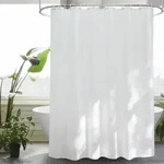 Duschvorhang, Wei&szlig;, Textil, 220x200 cm, Badtextilien, Duschvorh&auml;nge
