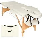 tectake Massageliege, Beige, Holz, 61x62x185 cm, Freizeit, Wellness,...
