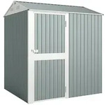 Outsunny Ger&auml;tehaus, Hellgrau, Metall, 177x236x209 cm, Aufbewahrung &...