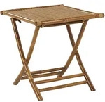 Beliani Klapptisch, Hellbraun, Holz, 70x73x70 cm, Gartenm&ouml;bel, Gartentische,