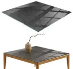 Tulup Tischplatte, Schwarz, Glas, 60x60x0.4 cm, Esszimmer, Tische, Esstische,