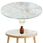 Tulup Tischplatte, Wei&szlig;, Glas, 80x80x0.4 cm, Esszimmer, Tische, Esstische,