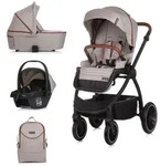 Chipolino Kombikinderwagen, Ecru, Metall, 59x123x85 cm, unisex, Baby on Tour,