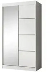 Beautysofa Schwebet&uuml;renschrank, Wei&szlig;, Holzwerkstoff, 7 F&auml;cher, 120x215x61 cm,