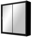 Masseno Schwebet&uuml;renschrank, Schwarz, Holzwerkstoff, 2 F&auml;cher, Rechteckig,