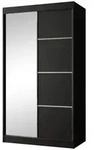 Beautysofa Schwebet&uuml;renschrank, Schwarz, Holzwerkstoff, 7 F&auml;cher, 120x215x61...