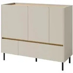 Masseno Kommode, Beige, Holzwerkstoff, 2 Schubladen, 120x105x40 cm, Wohnzimmer,
