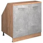Vicco Dachschr&auml;genschrank, Grau, Honigeiche, Holzwerkstoff, 1 F&auml;cher,...