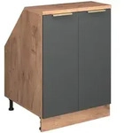 Vicco Dachschr&auml;genschrank, Anthrazit, Honigeiche, Holzwerkstoff, 1 F&auml;cher,
