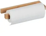 Relaxdays K&uuml;chenrollenhalter, Hellbraun, Holz, 31x3x9 cm, K&uuml;chenzubeh&ouml;r,