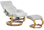 Beliani Massagestuhl, Hellgrau, Kunststoff, 55x100x80 cm, Wohnzimmer, Sessel,