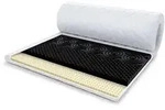 FDM Topper, Wei&szlig;, Textil, H3, F&uuml;llung: Latex, Rechteckig, 120x200 cm,...