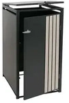 Proregal M&uuml;lltonnenbox, Anthrazit, Metall, 68x122x84 cm, Aufbewahrung &