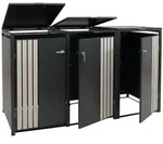 Proregal M&uuml;lltonnenbox, Anthrazit, Metall, 200x122x84 cm, Aufbewahrung &