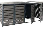 Proregal M&uuml;lltonnenbox, Anthrazit, Metall, 265x124x84 cm, Aufbewahrung &
