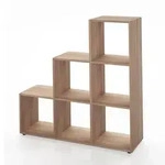 Vicco Treppenregal, Sonoma Eiche, Holzwerkstoff, 6 F&auml;cher, Rechteckig,...