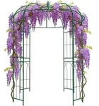 Relaxdays Rosenpavillon, Dunkelgr&uuml;n, Metall, 211x275x211 cm, Gartenzubeh&ouml;r,