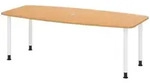 b&uuml;m&ouml; Konferenztisch, Buche, Wei&szlig;, Holzwerkstoff, Nachbildung,Buche, Oval,