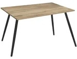 Mid.you Schreibtisch, Schwarz, Honigeiche, Metall, Holzwerkstoff, rechteckig,