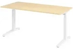 b&uuml;m&ouml; Schreibtisch, Ahorn, Wei&szlig;, Holzwerkstoff, Nachbildung,Ahorn, Rechteckig,