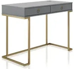 Mid.you Schreibtisch Camila, Graphit, Metall, Holzwerkstoff, 2 Schublade(n)
