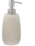 Relaxdays Seifenspender, Creme, Kunststoff, Metall, 7.5x18x9 cm, Badaccessoires,