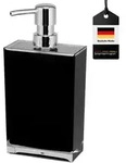 bremermann Seifenspender, Schwarz, Kunststoff, 10x21x5 cm, Badaccessoires,