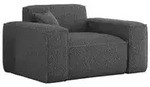 Fun M&ouml;bel Sessel, Dunkelgrau, Textil, 121x73x90 cm, Wohnzimmer, Sessel,