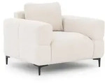 S-Style Sessel, Creme, Textil, Echtholz, Teilmassiv,Birke, Buche, 1-Sitzer, F&uuml;llung: