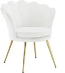 Woltu Relaxsessel, Wei&szlig;, Metall, konisch, 68x75x62 cm, Wohnzimmer, Sessel,