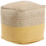 Beliani Pouf, Beige, Naturmaterialien, 1-Sitzer, Quadratisch, 44x44x44 cm,