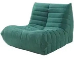 [en.casa] Bodensessel, Gr&uuml;n, Textil, 90x75x100 cm, Wohnzimmer, Hocker, Sitzs&auml;cke,