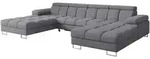 Altdecor Wohnlandschaft, Grau, Textil, 5-Sitzer, 345x79x203 cm, Wohnzimmer, Sofas &