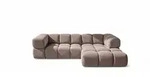 Fun M&ouml;bel Ecksofa, Violett, Textil, Ottomane rechts, 280x150 cm, Wohnzimmer,...