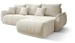 Fun M&ouml;bel Ecksofa, Creme, Textil, Ottomane rechts, 280x185 cm, Wohnzimmer,...