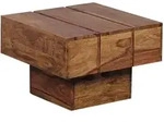 Kadima Design Beistelltisch, Braun, Holz, Echtholz,Sheesham, Quadratisch,Quadratisch,