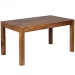 Kadima Design Esstisch, Braun, Holz, Echtholz, Rechteckig,Rechteckig, Stativgestell,