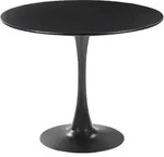 Beliani Esstisch, Schwarz, Holzwerkstoff, 4-Sitzer, Rund, 90x73x90 cm, Esszimmer,