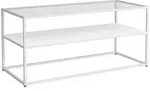 [en.casa] Couchtisch, Wei&szlig;, Metall, Rechteckig, 102x46x43 cm, Wohnzimmer,