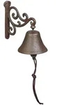 Relaxdays T&uuml;rglocke, Braun, Metall, 10x15.5x17.5 cm, Gartenzubeh&ouml;r, Gartendeko