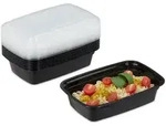 Relaxdays Vorratsboxen, Schwarz, Kunststoff, K&uuml;chenzubeh&ouml;r, Vorratsbeh&auml;lter,