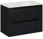 Lomado Waschtisch, Schwarz, Holzwerkstoff, 81x59x40 cm, Badezimmer,