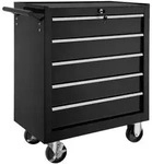 tectake Werkzeugwagen, Schwarz, Metall, 33x79x69 cm, Freizeit, Heimwerken,