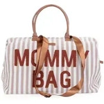 Childhome Wickeltasche Mommy Bag Terracotta Nude Streifen, Beige, Terracotta, Textil,