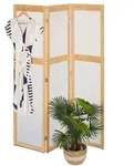 Relaxdays Paravent, Hellbraun, Holz, Kunststoff, 135.5x168x1.5 cm, Wohnzimmer,