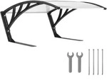 tectake Rasenm&auml;her-Roboter-Garage, Transparent, Metall, 81x48x100 cm,