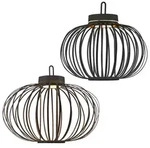 Led, Schwarz, Holz, Rund, 46x37.5x46 cm, Lampen & Leuchten, Innenbeleuchtung,