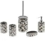 Beliani Badezimmer, Silber, Keramik, 13x34x11 cm, Badaccessoires